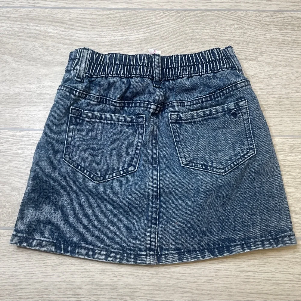 Justice Denim Blue Jean Cargo Pockets Skirt with attached Shorts Girl’s Size 8
